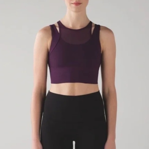 lululemon athletica Tops - NWT Lululemon Double Tap Bra II in Grape Size 6